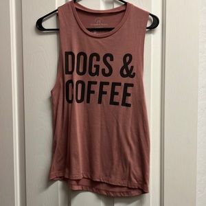Dogs and Coffee Muscle Tank from Grounds and Hounds size S